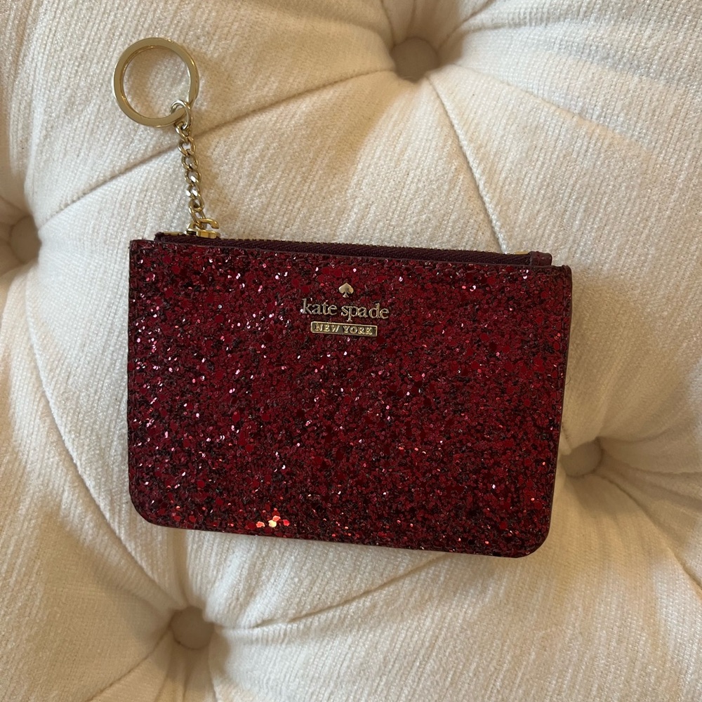 Kate Spade glitter cardholder / small wallet
